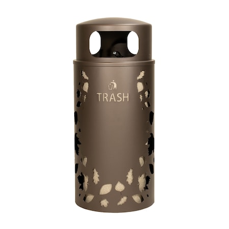 Ex-Cell Kaiser 33-Gal. Nature Series Leaves Trash unit - Steel, Bronze NS33-LV T BRZX